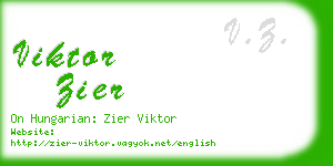 viktor zier business card